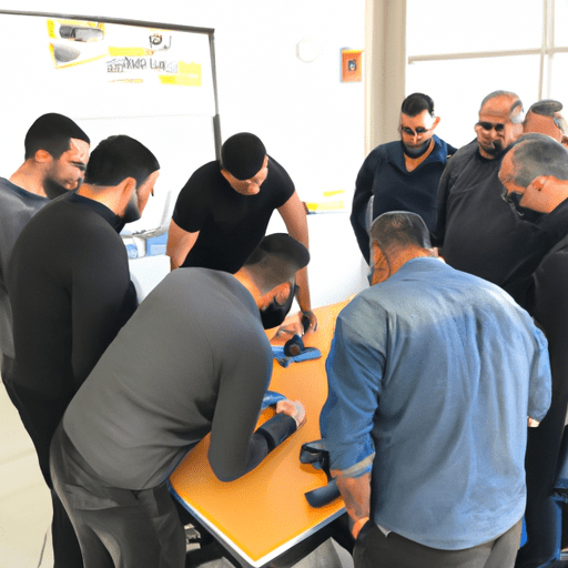 צילום של קבוצת מנעולנים בחיפה במפגש הדרכה בנושא מערכות אבטחה חדישות