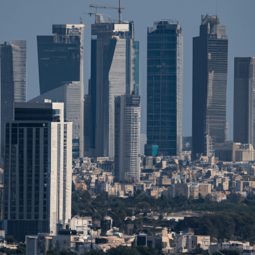 נוף פנורמי של העיר השוקקת תל אביב, המדגיש את הצורך בשירותי אבטחה אמינים.